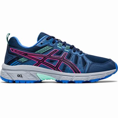 Női Asics Gel-Venture 7 Futócipő AS2307894 Sötétkék/Rózsaszín